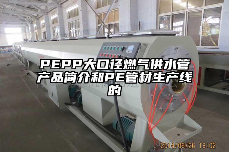 PEPP大口徑燃氣供水管產品簡介和PE管材生產線的